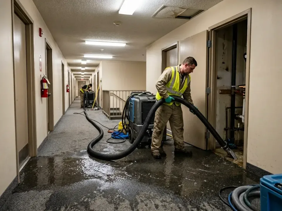 multi-unit-apartment-hallway-f-005 — frequently asked questions, Emergency Burst Pipe Water Extraction & Removal in East Fra…